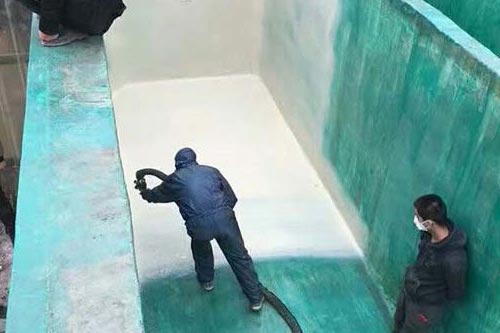 噴涂聚脲防水涂料有什么作用 泳池蓄水池防水(圖2) 蓄水池噴涂聚脲防水涂料